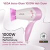 Insta Glam 1000 Watts Hair Dryer (White & Pink) - Image 2